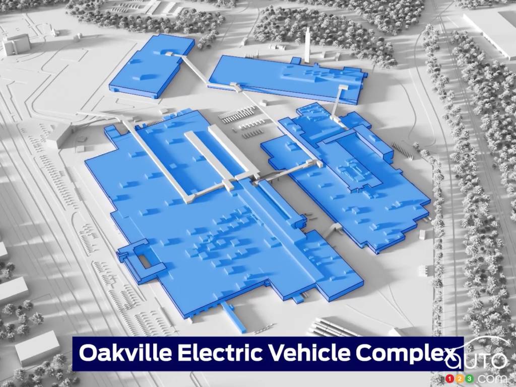 The Oakville Electric Vehicle Complex, as it will look in 2025